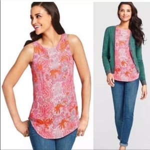 CAbi printed jubilee sleeveless blouse